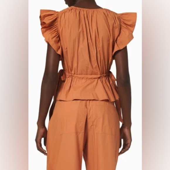 ULLA JOHNSON Iyla Ruffle Poplin Peplum Top &
Zada Pants (SD2) - Picture 6 of 12